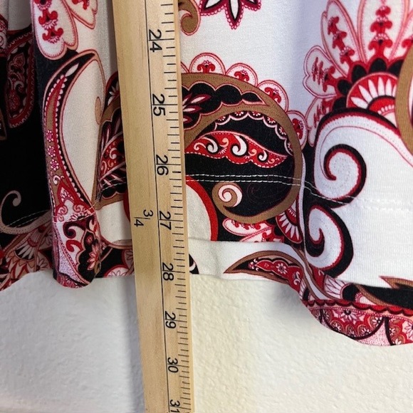 Chico's Paisley Print Long Sleeve Top Sz 3 (XL) Artsy Elegant Casual Boho - Picture 7 of 10